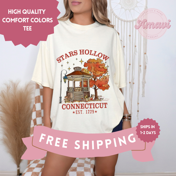 Stars Hollow Connecticut Comfort Colors Unisex Adult Tee